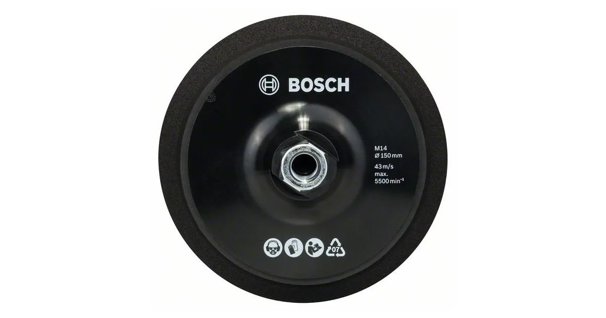 BOSCH Steunplaat M14, diameter 150 mm, met klittenband Diameter = 150 mm 2608612027