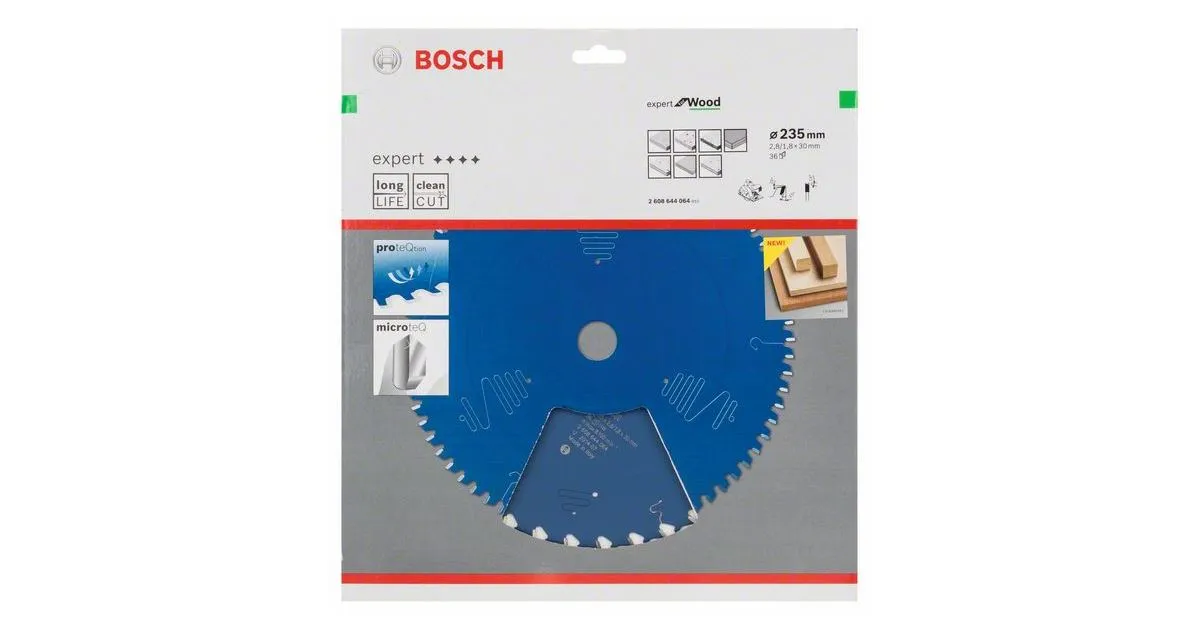 BOSCH Zaagblad Expert voor Hout 235 x 30 x 2,8 mm, 36 2608644064