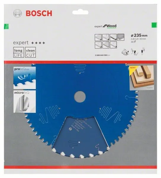 BOSCH Zaagblad Expert voor Hout 235 x 30 x 2,8 mm, 36 2608644064