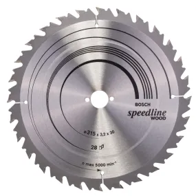 CIRKELZAAGBLAD BUITEN-D. 315 MM AANTAL TANDEN 28 WZ GAT 30 MM SNIJBREEDTE 3,2 MM HM(NL+BE)