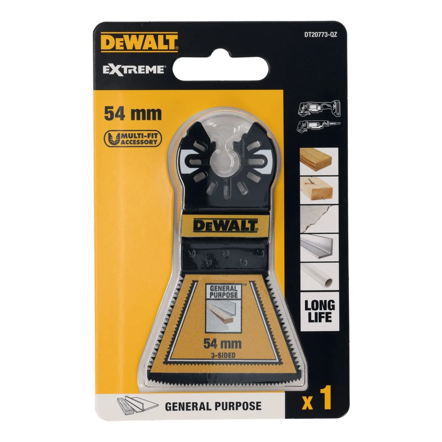 DEWALT DT20773 MULTITOOL ZAAGBLAD BIM 3ZIJDIG 54MM VE=1