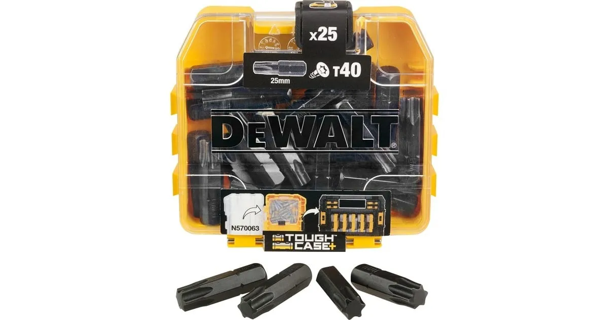 DEWALT EXTREME SCHROEFBITPACK DT70559T, T40 (25 STUKS, IN TIC TAC BOX)