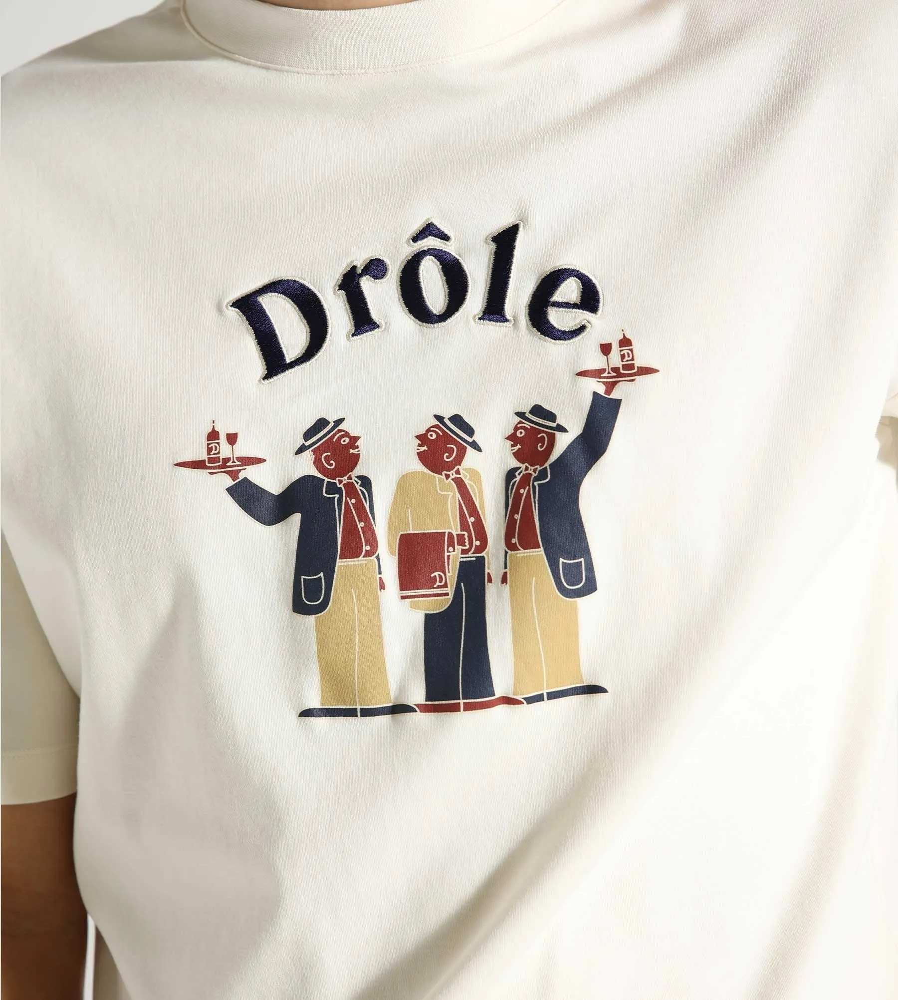 DRôLE DE MONSIEUR LE TSHIRT CRILLON CREAM