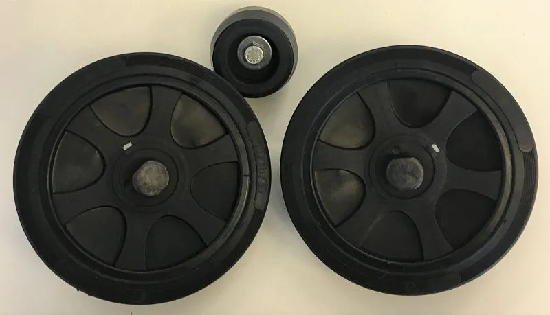 ELMAG PVC wielset voor TURBO 260 (Abac) Ø 150 mm + buffer 45mm, inclusief assen en schroeven, 9100365