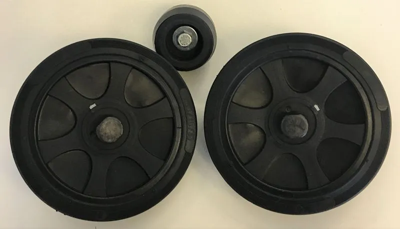 ELMAG PVC wielset voor TURBO 260 (Abac) Ø 150 mm + buffer 45mm, inclusief assen en schroeven, 9100365