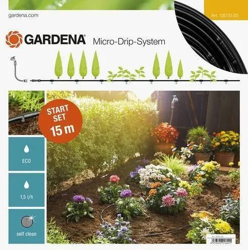 Gardena Micro Drip Systeem voor plantenrij S Starter Set 15 m 13010 20
