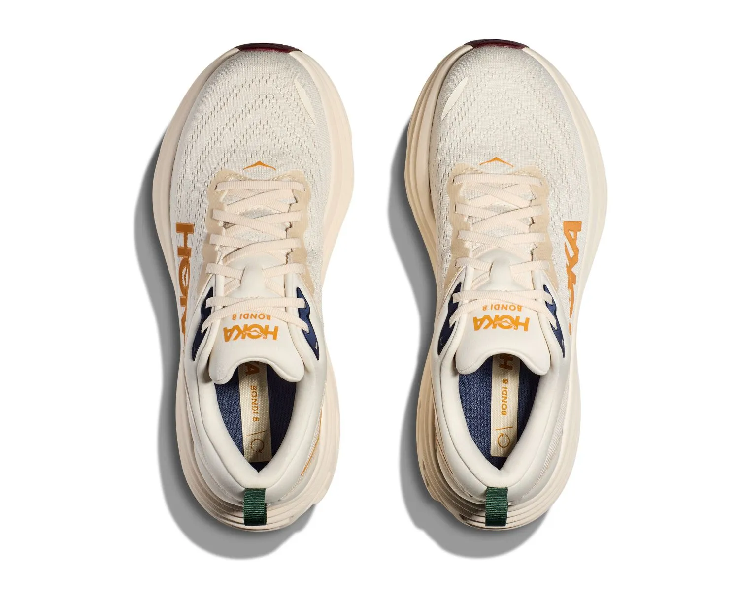 Hoka Bondi 8 hardloopschoenen wit/rood heren