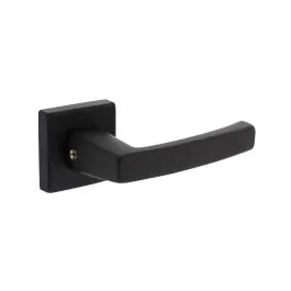 INTERSTEEL Deurkruk Moora op rozet 55x55x10 mm + 7mm nokken zwart