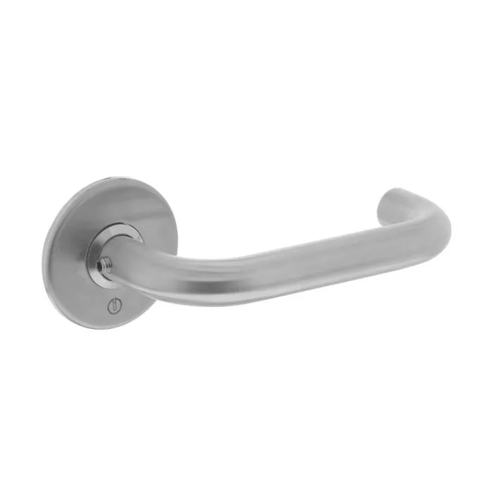 INTERSTEEL Deurkruk Rond ø16mm slank op rozet plat zonder veer RVS