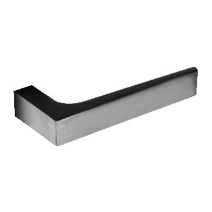 INTERSTEEL GATDEEL RECHTS NO.1 MET ROZET VIERKANT PLAT VERDEKT RVS MAT ZWART