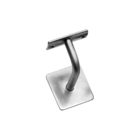 Intersteel leuninghouder - gebogen - vierkant -vlak zadel - RVS geborsteld