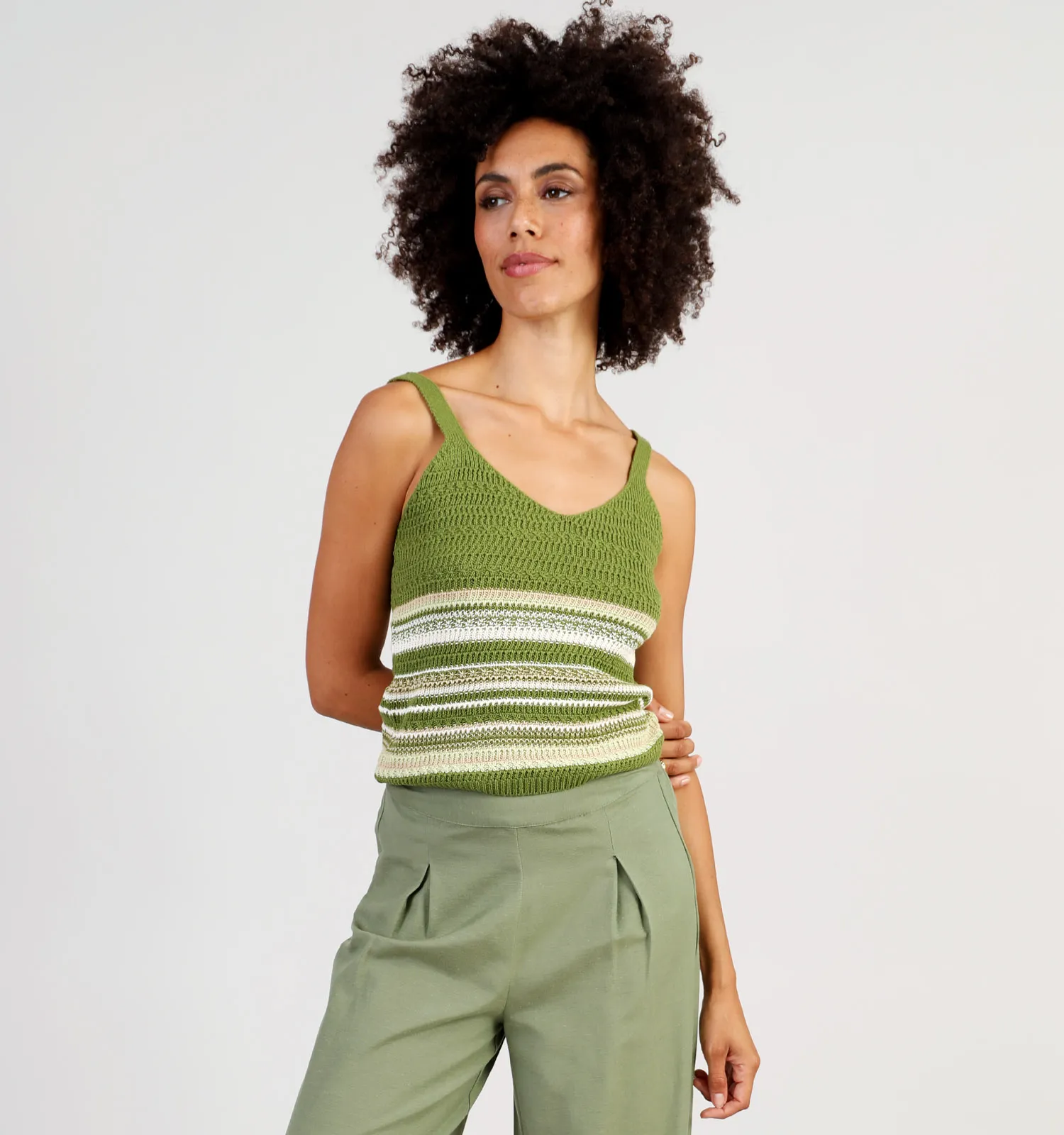 JDY Topje groen