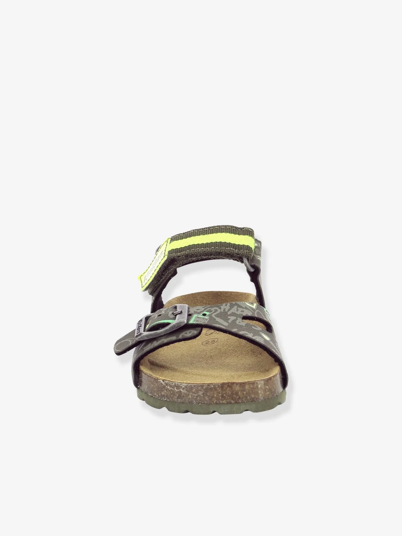KICKERS  LEREN JONGENSSANDALEN SOSTREET SOKICK KICKERS®  KAKI GEEL PRINT