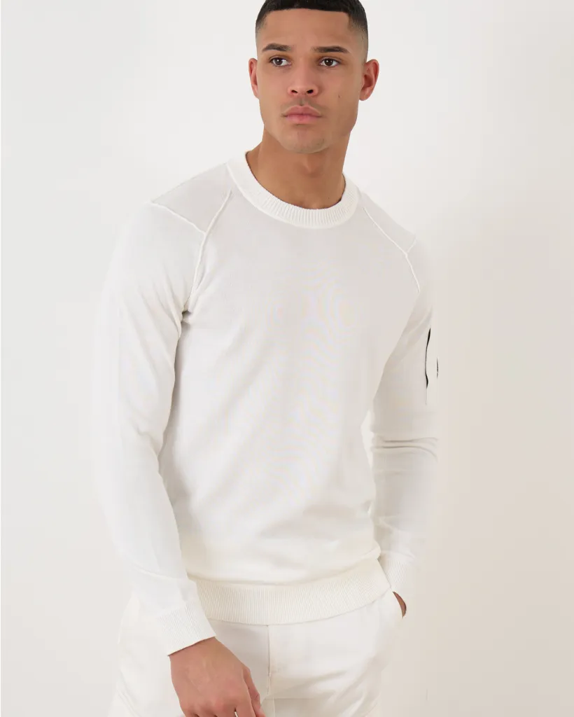 Knitwear pullover gauze white