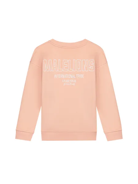 MALELIONS MALELIONS GIRLS TRIBE SWEATER  PINK/WHITE