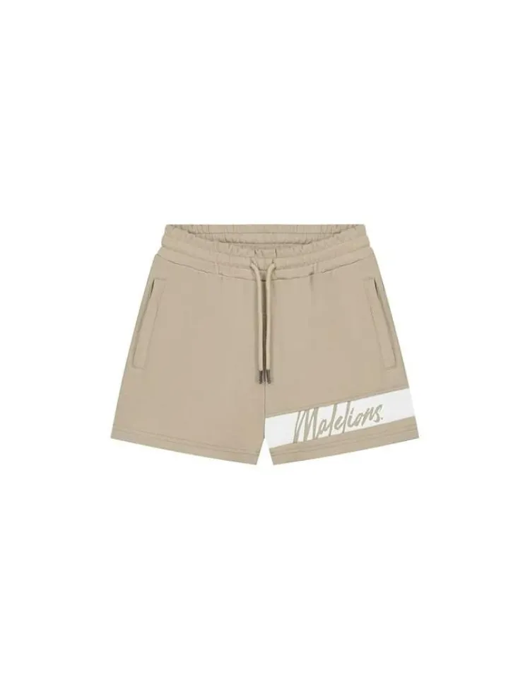 MALELIONS MALELIONS WOMEN CAPTAIN SHORTS  TAUPE/WHITE