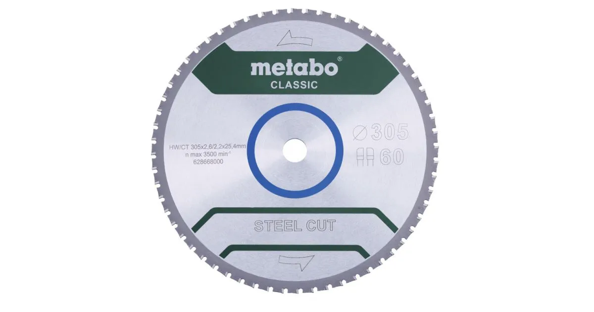 METABO ZAAGBLAD 305 X 25,4 MM  60 TANDEN 628668000