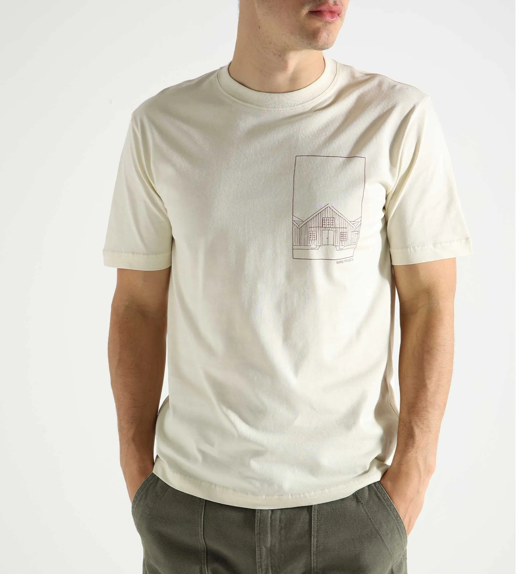 NORSE PROJECTS JOHANNES ORGANIC KANONBADSVEJ PRINT TSHIRT