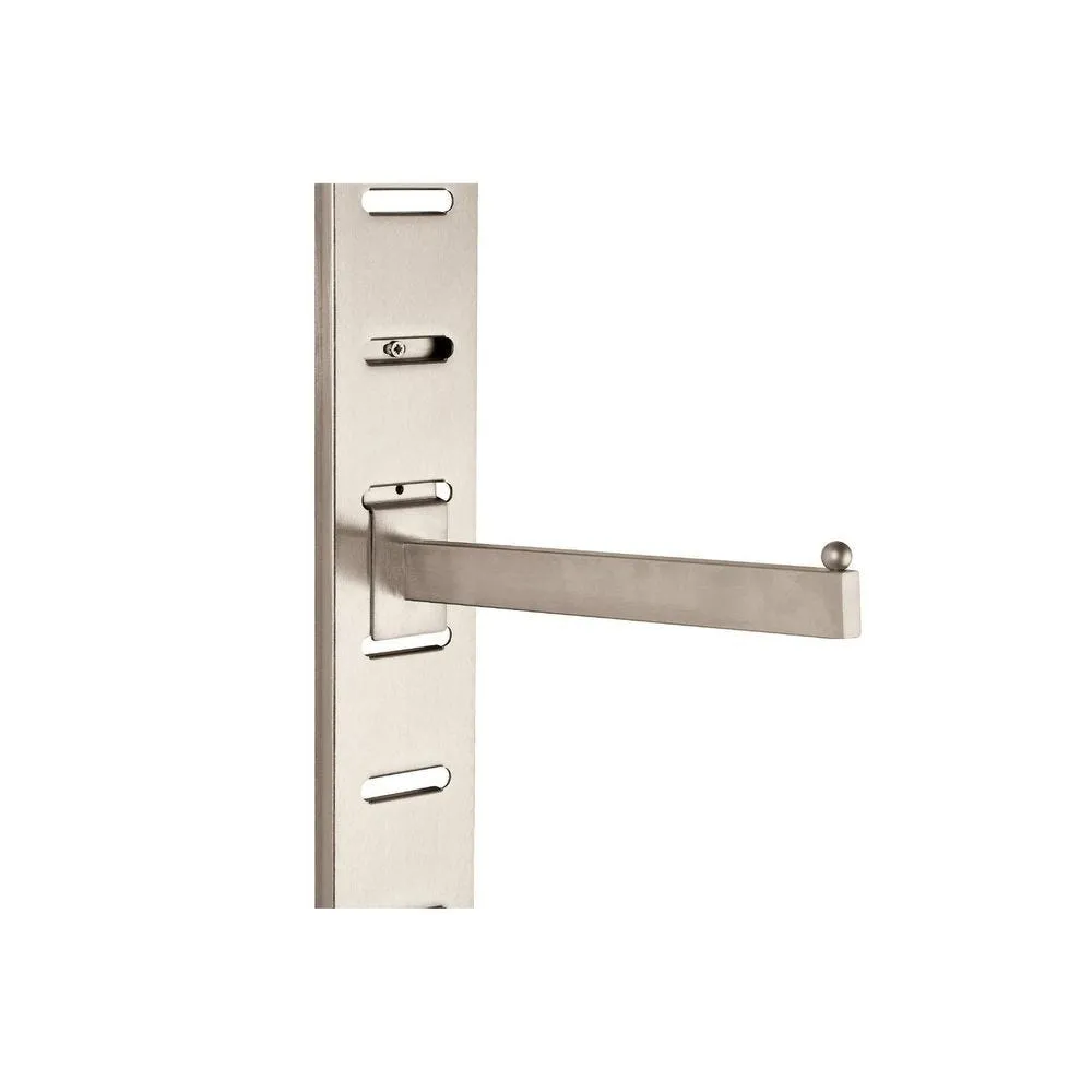 Presentatiestang geborsteld nikkel 30cm