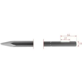 ROTEC 6KANT PUNTBEITEL 600MM 6KANT ø19,0 MET UITSPARING