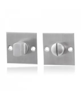 RVS geborsteld Vierkante toiletgarnituur 50x50x2mm stift 5mm