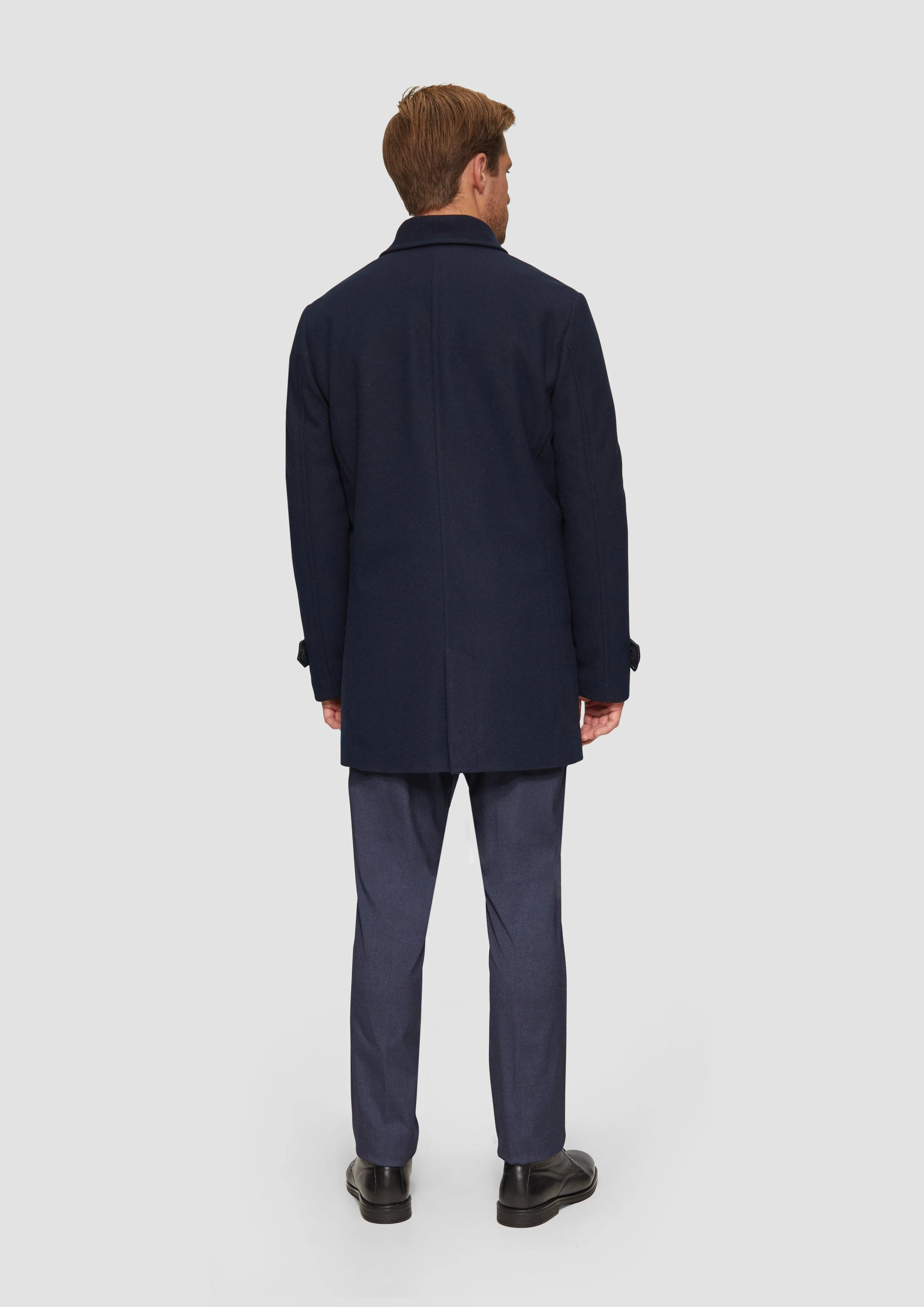 s.Oliver BLACK LABEL Gewatteerde mantel met wollige look
