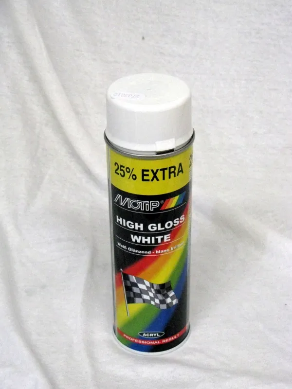 Spuitbus wit hoogglans MOTIP 500 ml.