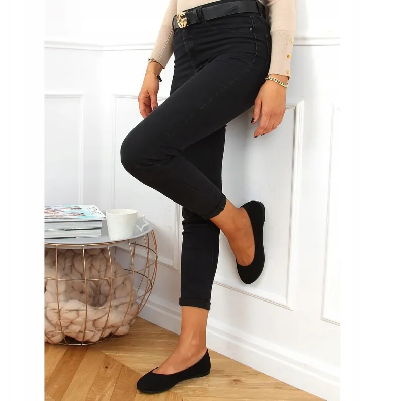 Zwarte damesballerina's JX38 Black